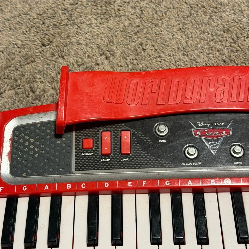 Disney Pixar Cars 2 World Grand Prix Electronic Keyboard Piano Tested Works